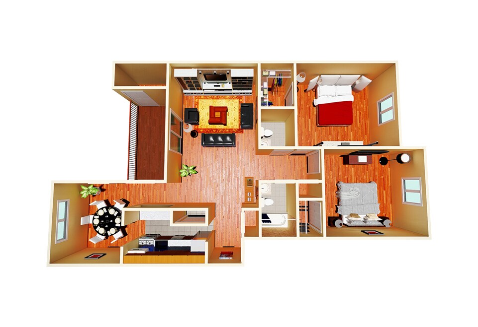 Floor Plan - 2 Bed / 1.5 Bath - Premier