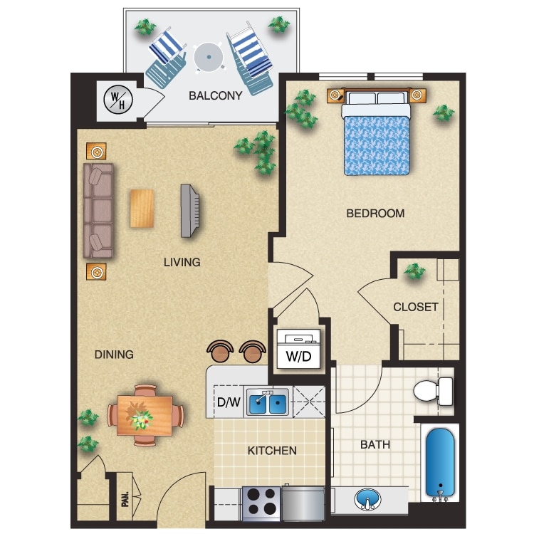 647sqft.png - 1 Bed 1 Bath 647 Sq. Ft.