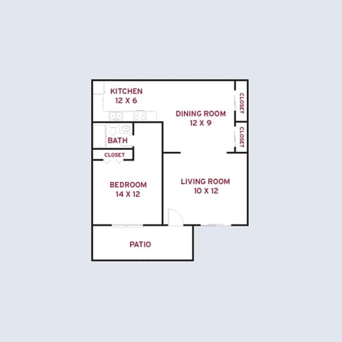 Floor Plan - 1 Bedroom