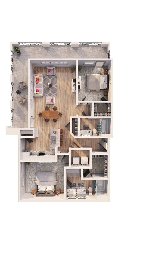 The Roosevelt Arlington Commons- B2F Floorplan - B2F