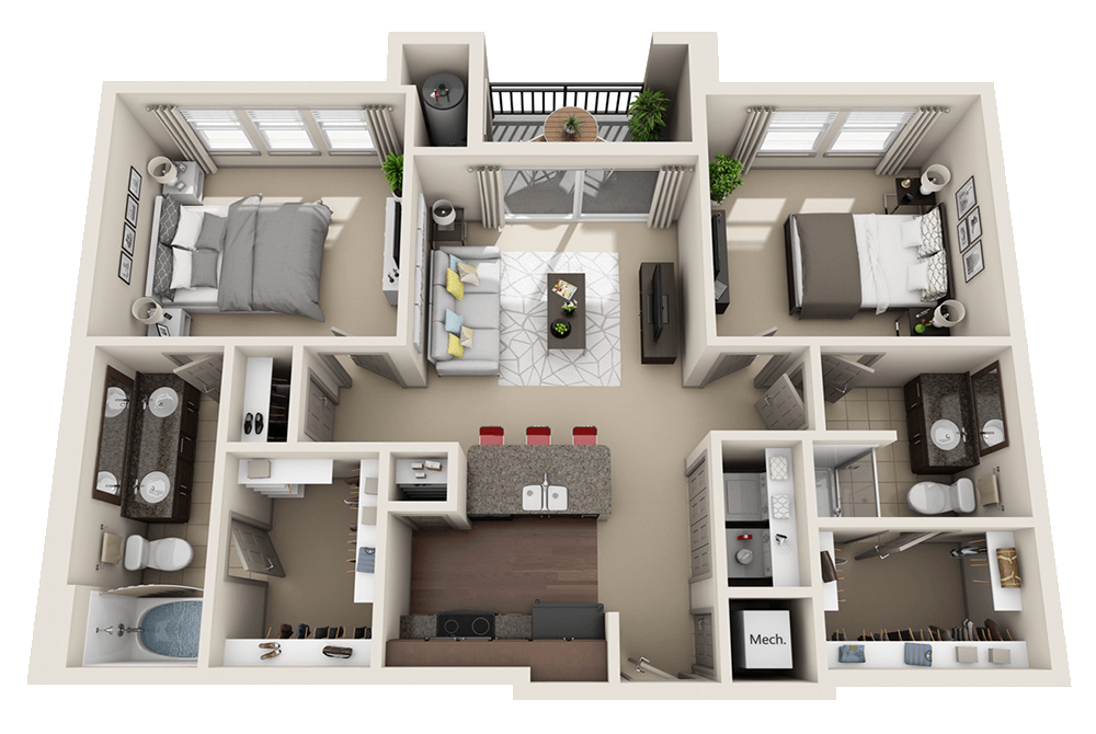 Floor Plan - Two Bedroom