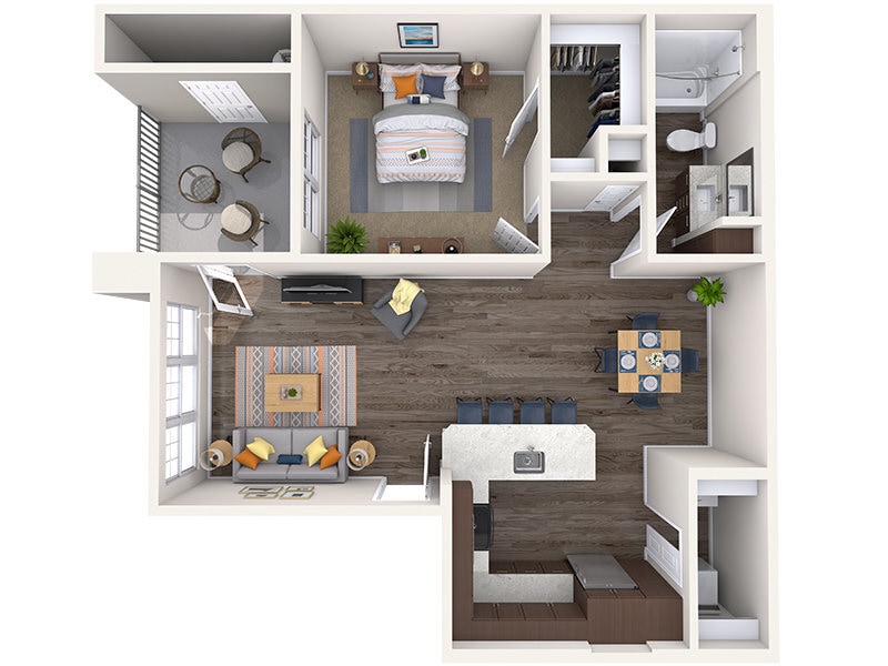 Floor Plan - 1x1-783