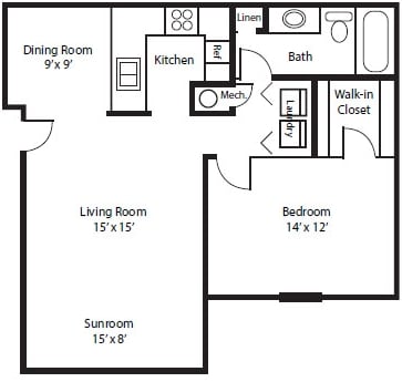 1BR/1BA - The Chestnut