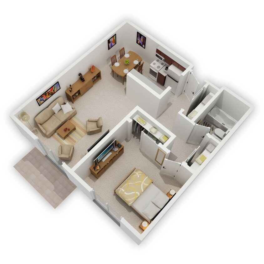 Floor Plan - 1 Bedroom