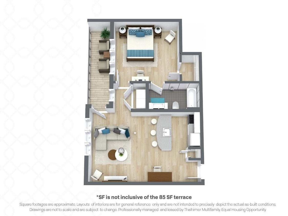 Floor Plan - Canal | +86 sqft Terrace