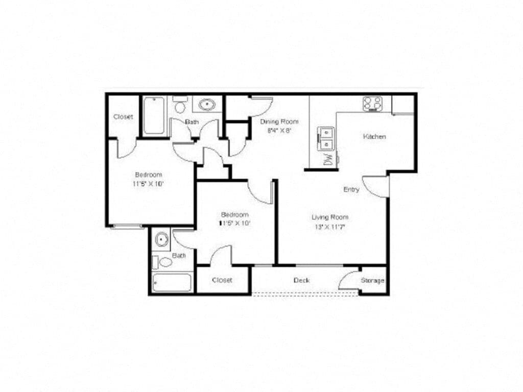 Floor Plan - Two Bedroom