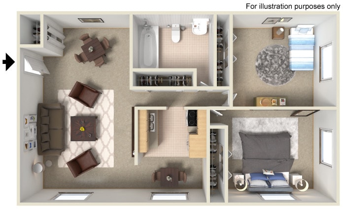 Mill Stream Run - 2 Bdrm - Two Bedroom 