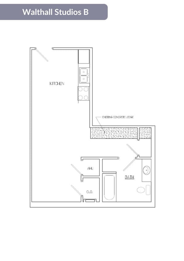 Floor Plan - Walthall Studio B