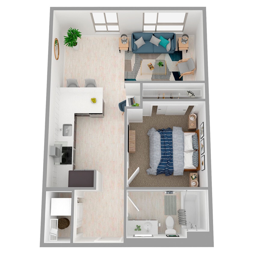 Floor Plan - Urban 1x1 - a56.1