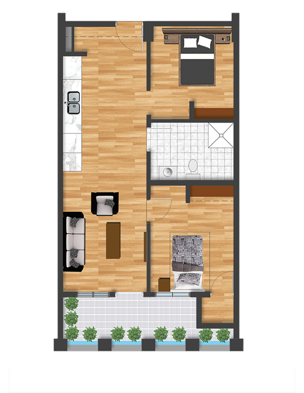 Floor Plan - 2 Bedroom