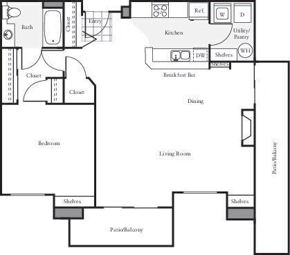 Floor Plan - 1x1 - N
