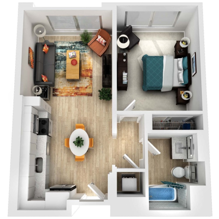 1x1_685_797112.png - 1 Bedroom 1 Bathroom 11B