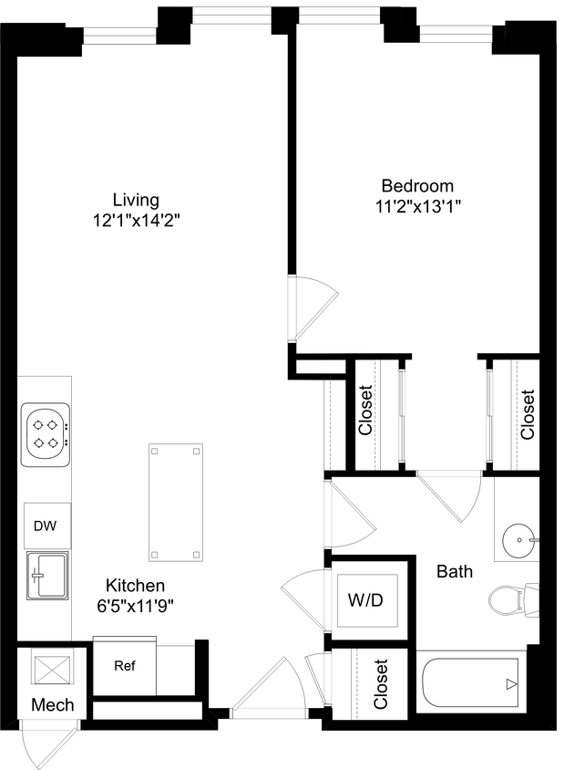 Floor Plan - 1B6