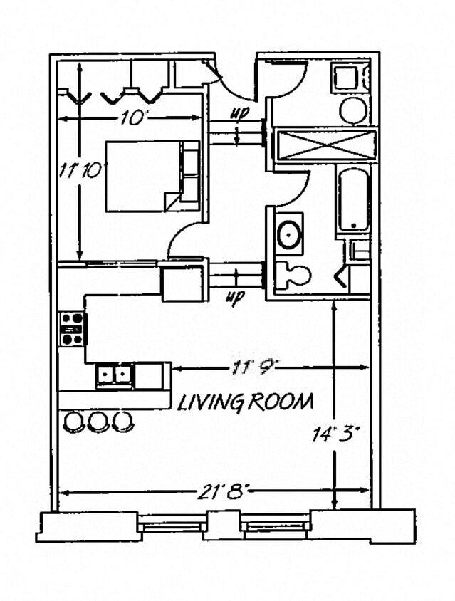 Floor Plan - 1 Bedroom FP D1.3