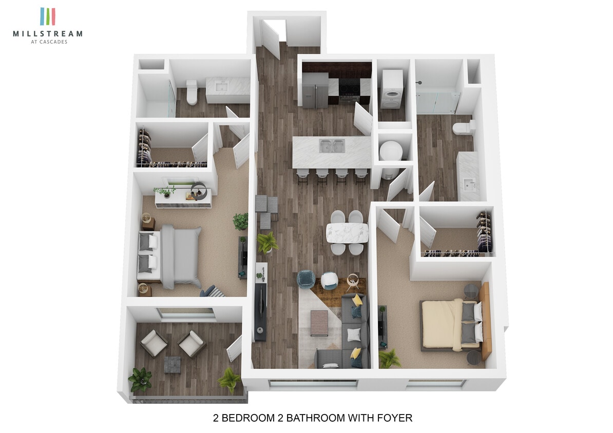 Floor Plan - Two Bed/Two Bath/ LUX