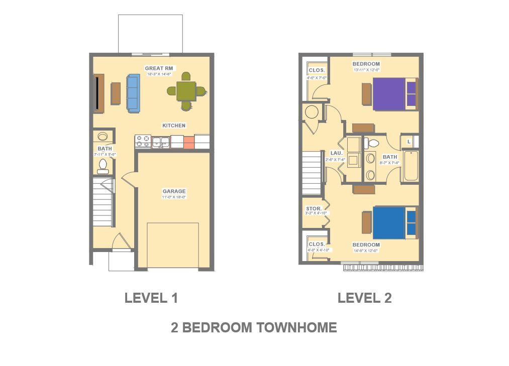 Executive Furnished 2BR - 2 BR/1.5 BA