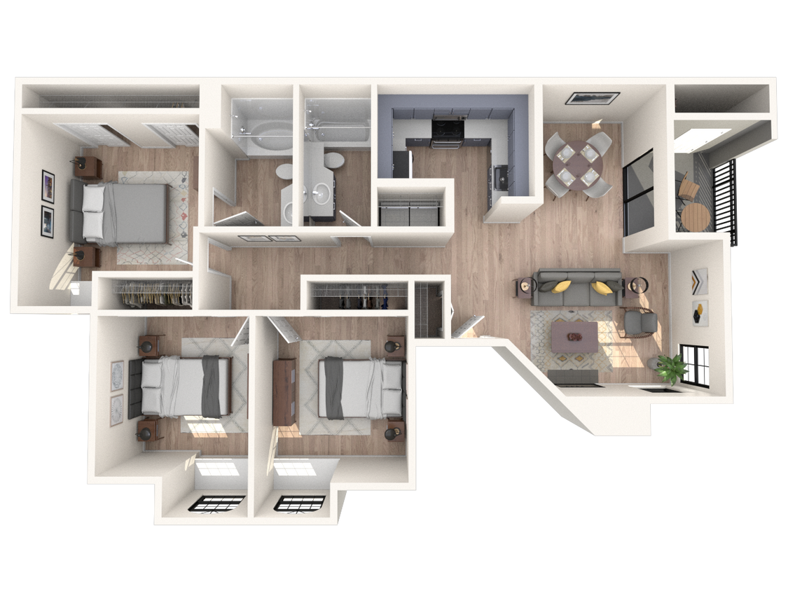 Floor Plan - 3x2 | Shore | New TA Reno