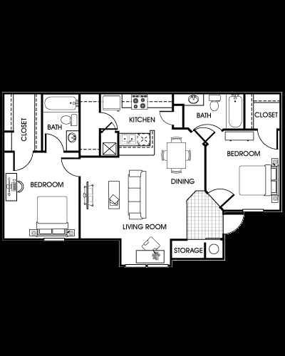 2BR/2BA - The Sedona