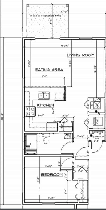 Floor Plan - One Bed One Bath Waiting List