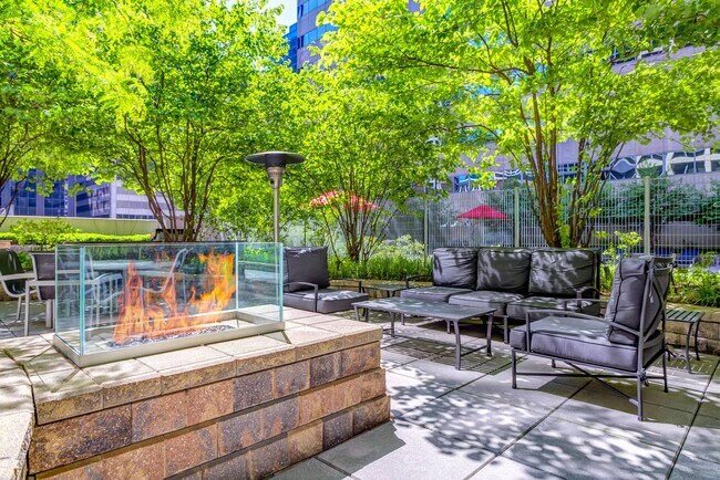 Fire Pits & Heat Lamps on the Outdoor Sundeck - 215 West Apartments