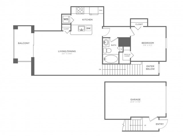 Delray One Bedroom One Bath (829 SF) - Delray One Bedroom One Bath (829 SF)