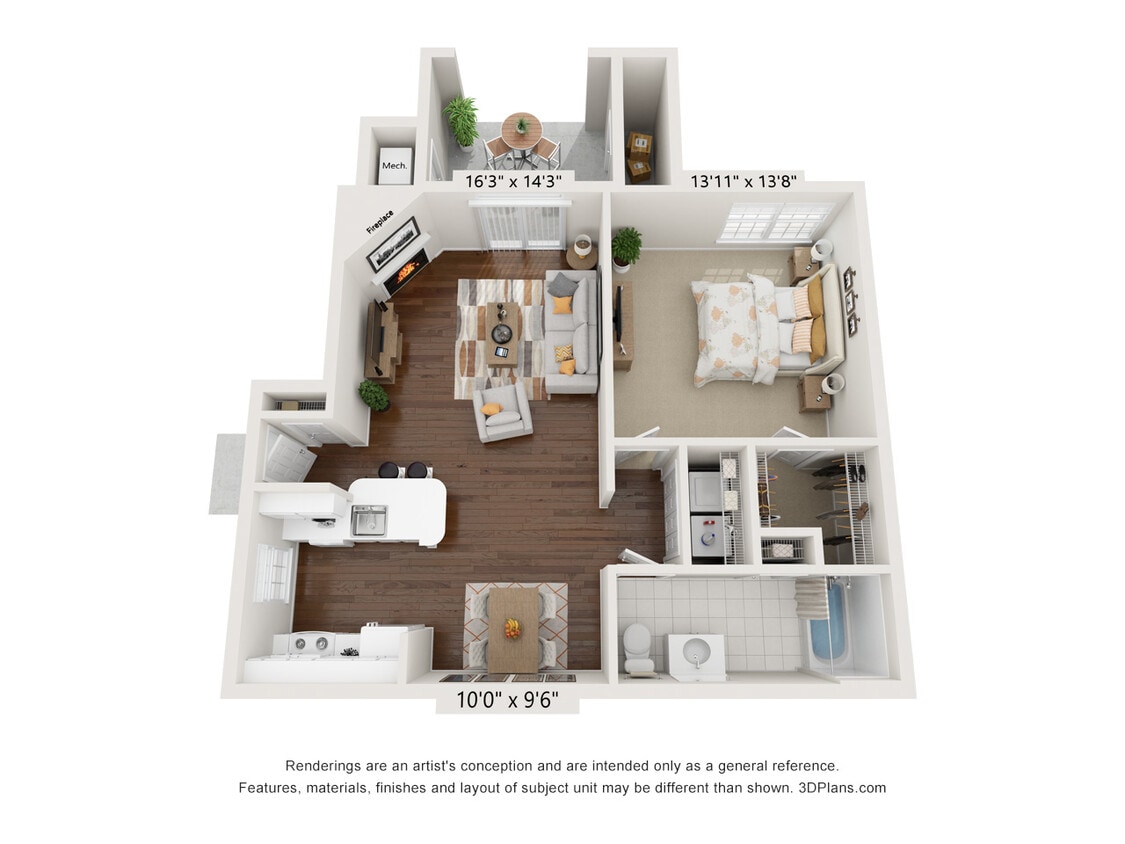1 Bedroom First Floor - 1 Bedroom 1 Bath 1st Floor H1