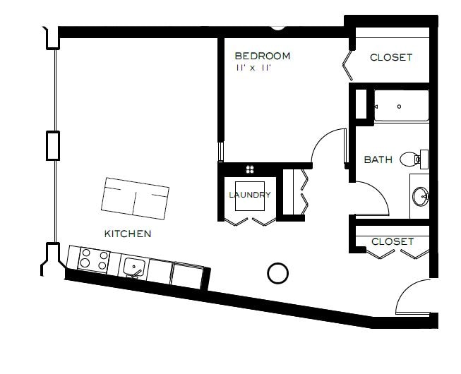 Floor Plan - One Bedroom A5