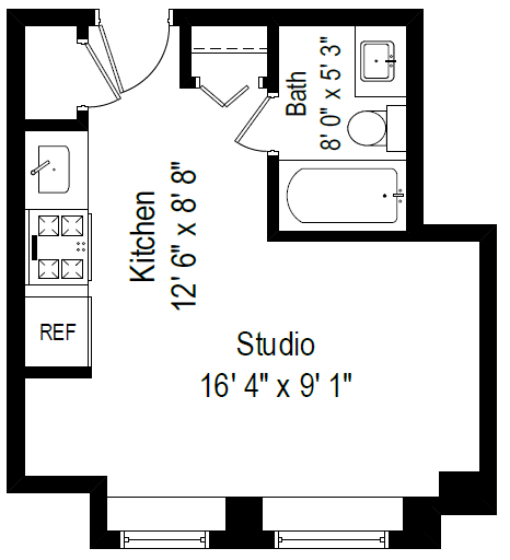 Floor Plan - Studio - Style A