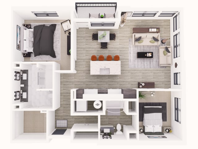 Floorplan B 1211 sq ft - Type B2