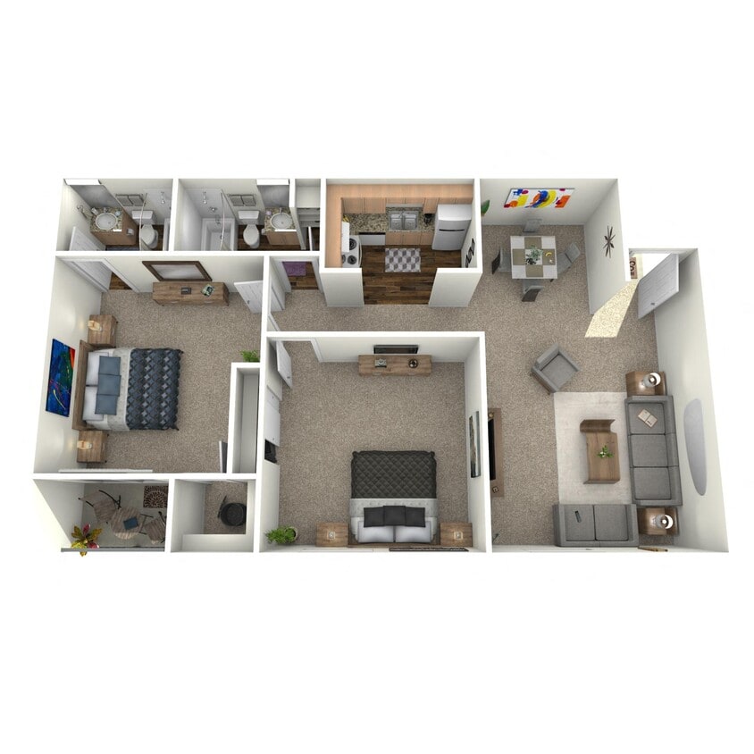 Floor Plan - 2 Bed 2 Bath
