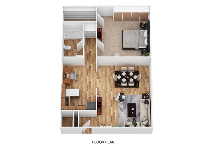Floor Plan - 1 Bed / 1 Bath