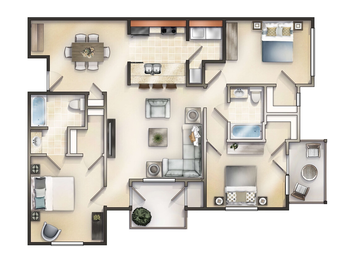 Floor Plan - The Dartmouth w/Balcony