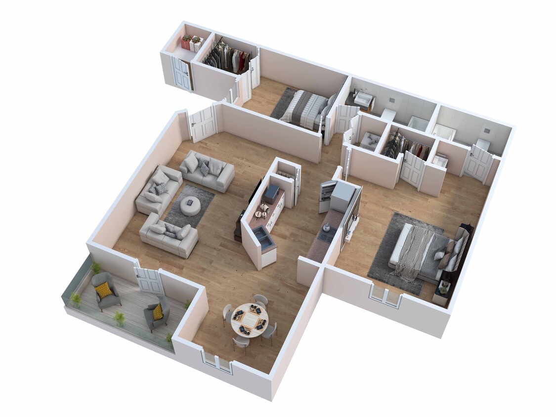 Floor Plan - Two Bedroom Two Bath Callisto B