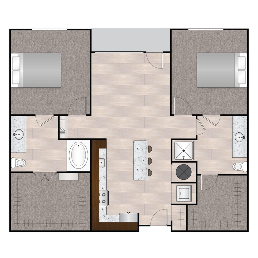 Floor Plan - B Uno 950 sqft - 1064 sqft