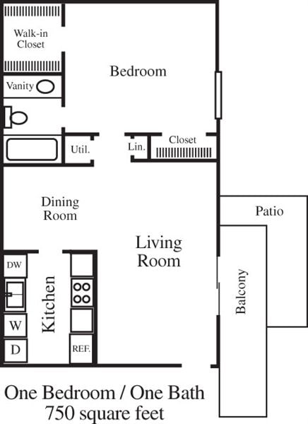 Floorplan - 1x1 750