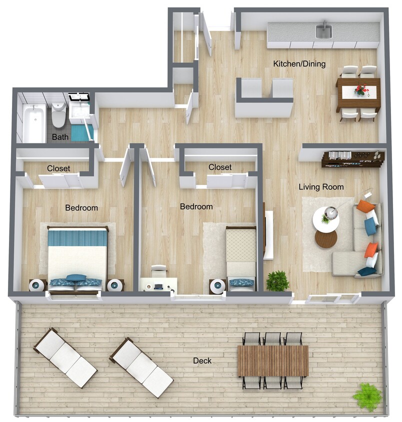 Floor Plan - 2 Bedroom 