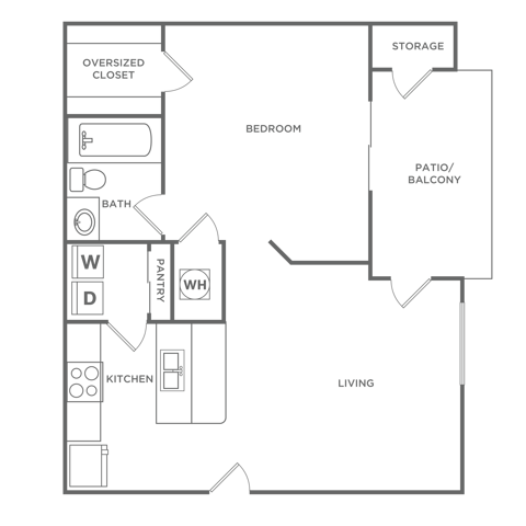 Studio (690 SF) - Studio (690 SF)