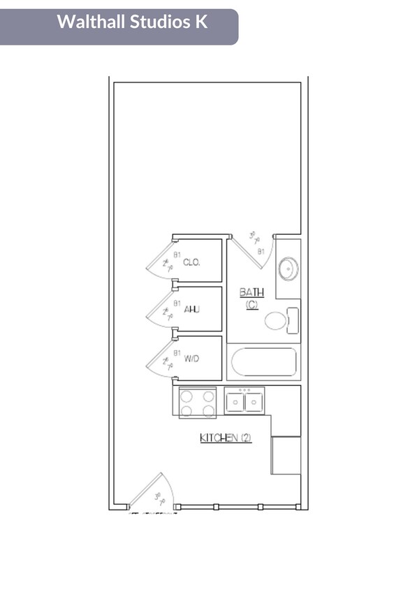 Floor Plan - Walthall Studio K