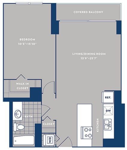Floor Plan - 1 bed 1 bath / 05