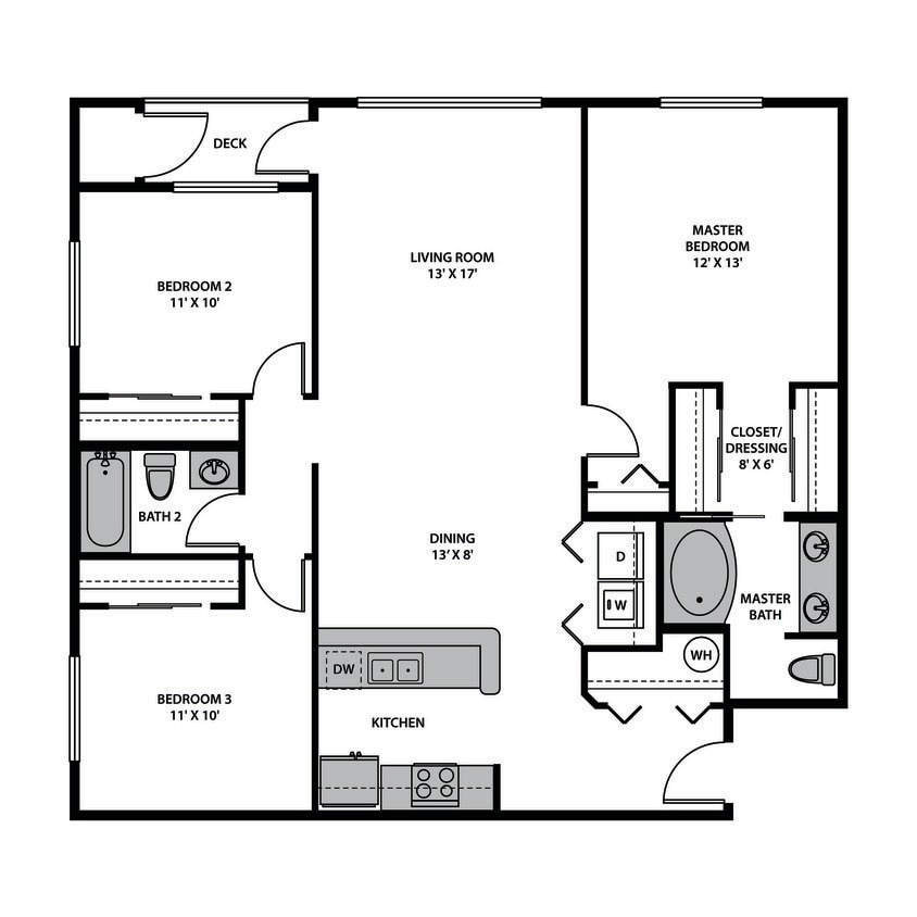 Floor Plan - Three Bed