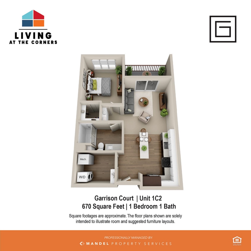 Garrison Court Unit Style 1C2 - 1C2
