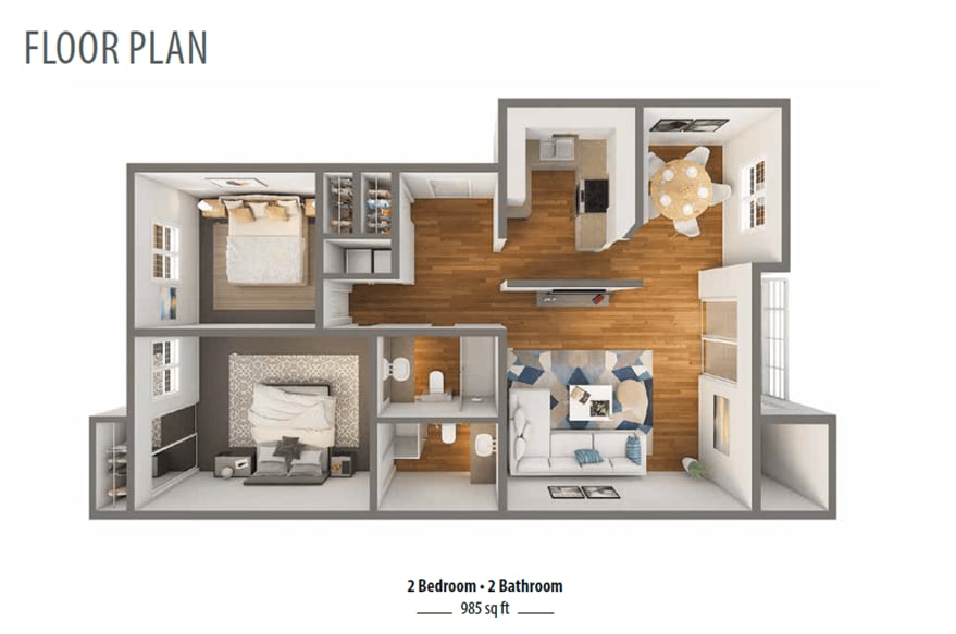 Floor Plan - Two Bedroom