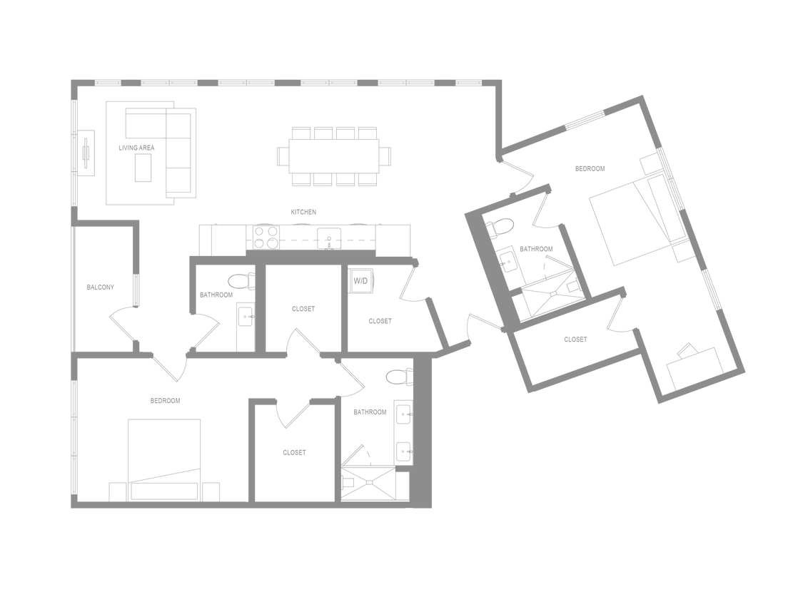 Floor Plan - Alta 2 Bedroom 2.5B AB