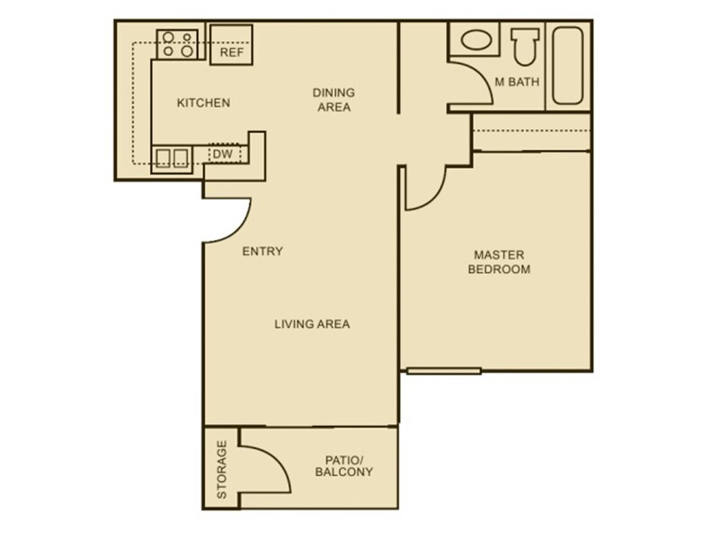 1x1 Seamist.jpg - Aspen One Bedroom - Renovated