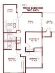 Floor Plan - 3 Bedroom 2 Bathroom ( Downstairs)