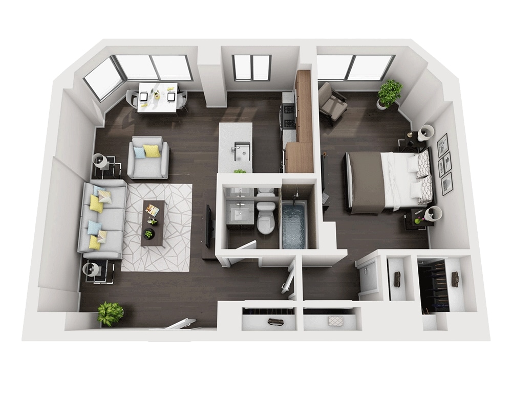 Floor Plan - One Bedroom A1M