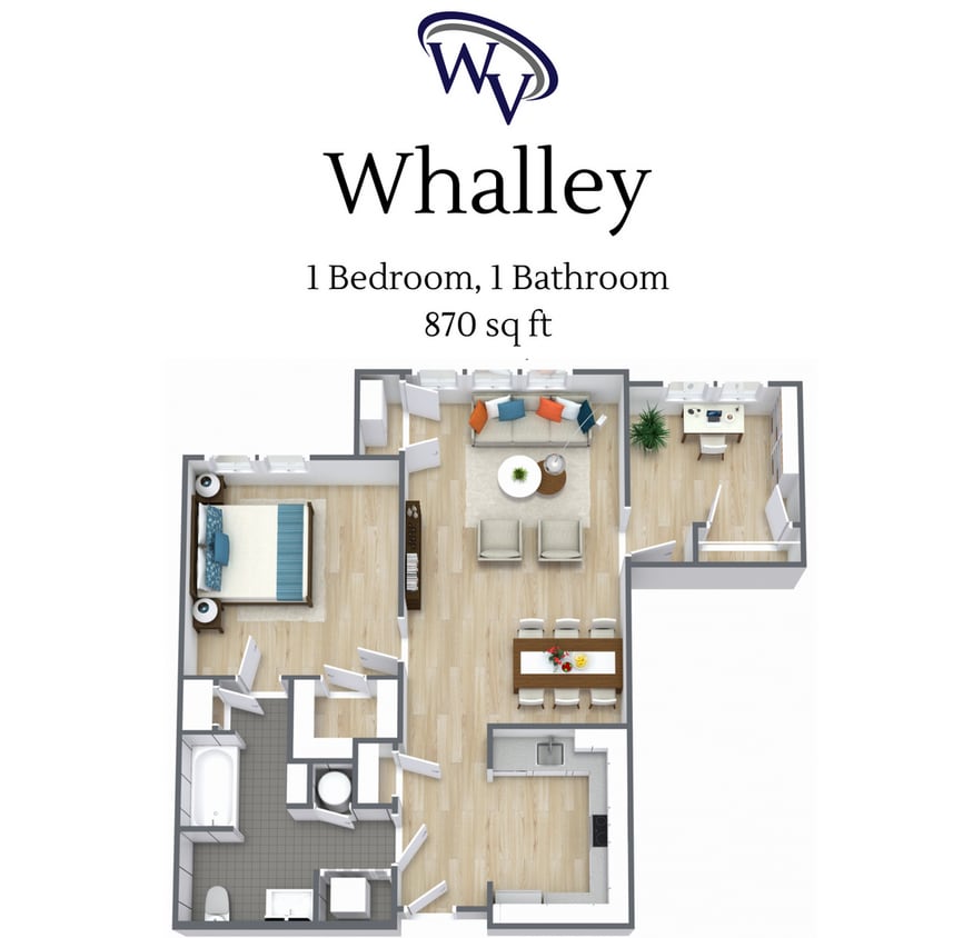 Floor Plan - A2-1x1D Whalley