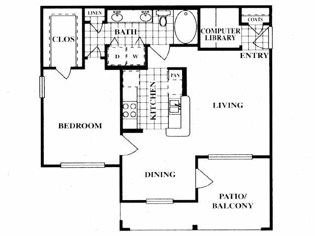 1BR/1BA - C