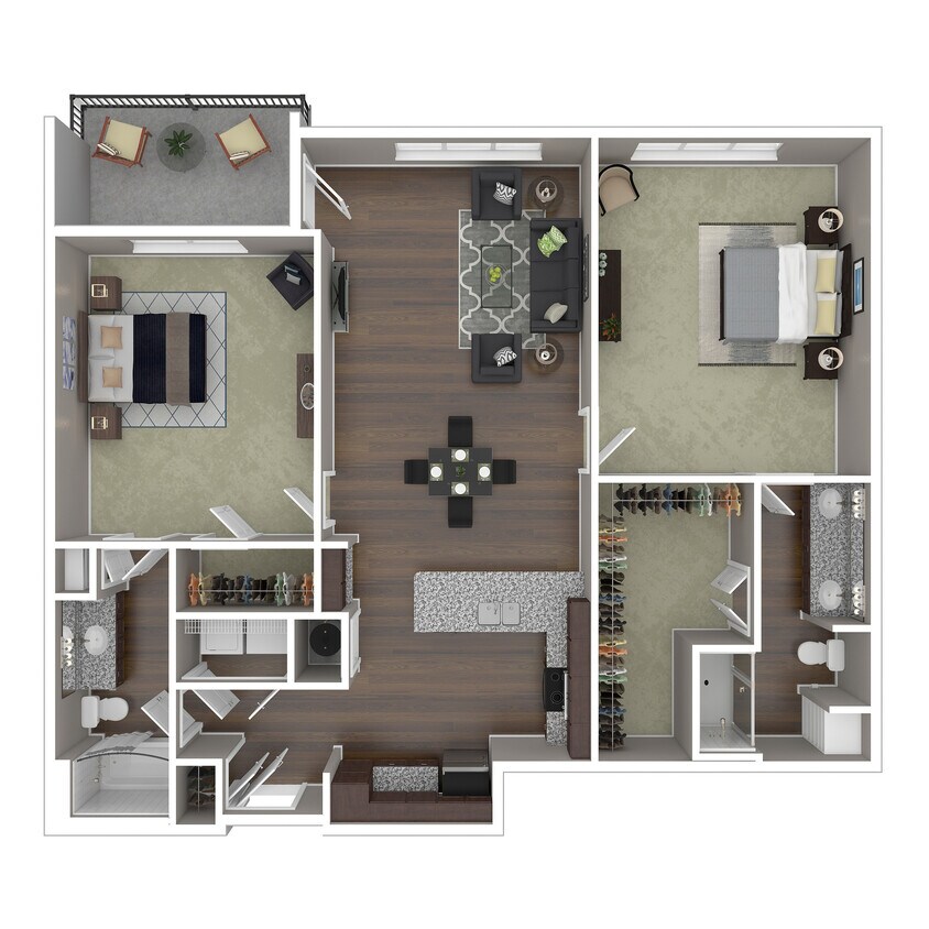 B7 3D Floor Plan - B7