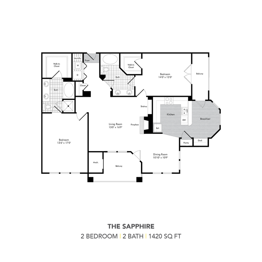Floor Plan - BC6:  The Sapphire